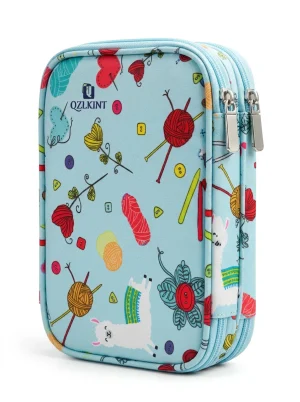 Sac à tricot double compartiment spécial aiguilles circulaires - Vue 1 - Sac à tricot