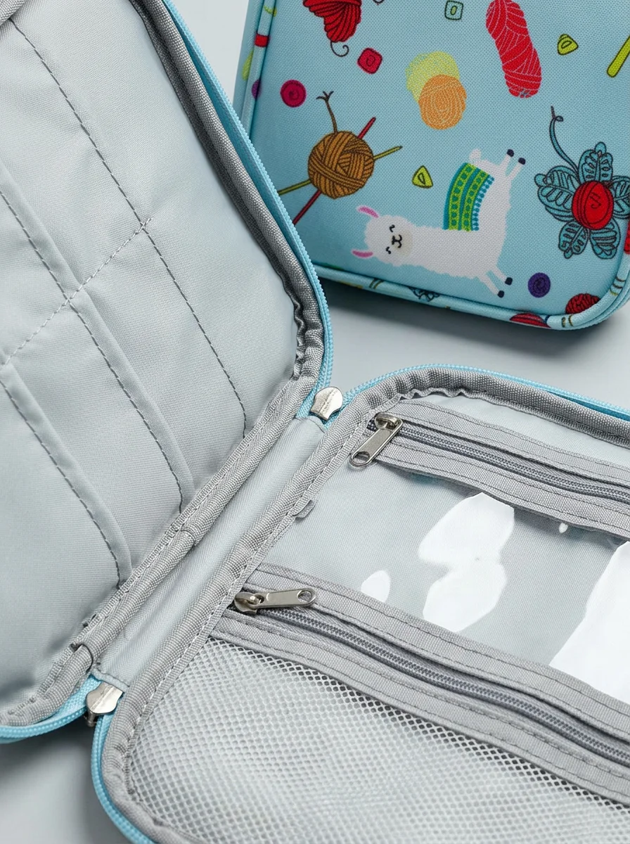 Sac à tricot double compartiment spécial aiguilles circulaires - Vue 5 - Sac à tricot