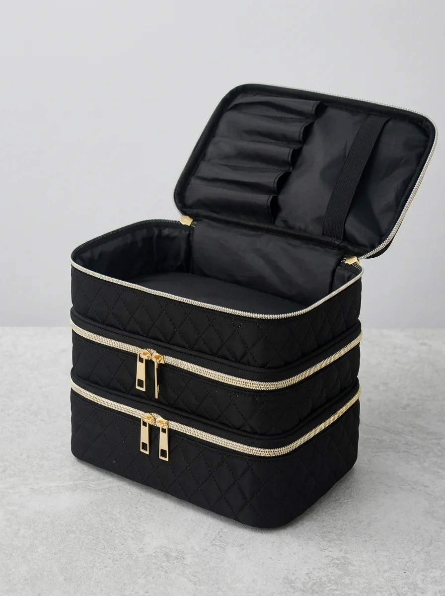 Sac à tricot matelassé multicouche organisation voyage - Vue 2 - Sac à tricot