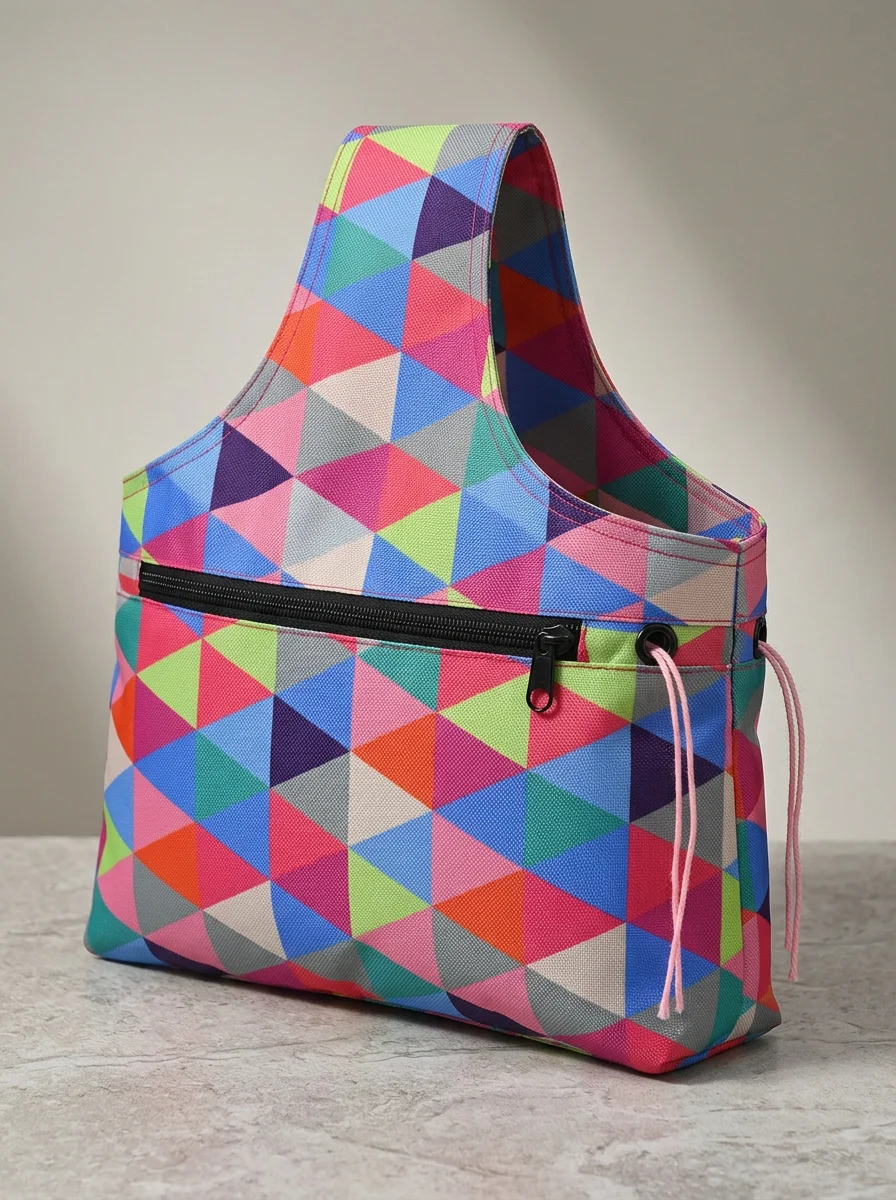 Sac à tricot nylon compact femme moderne - Vue 2 - Sac à tricot