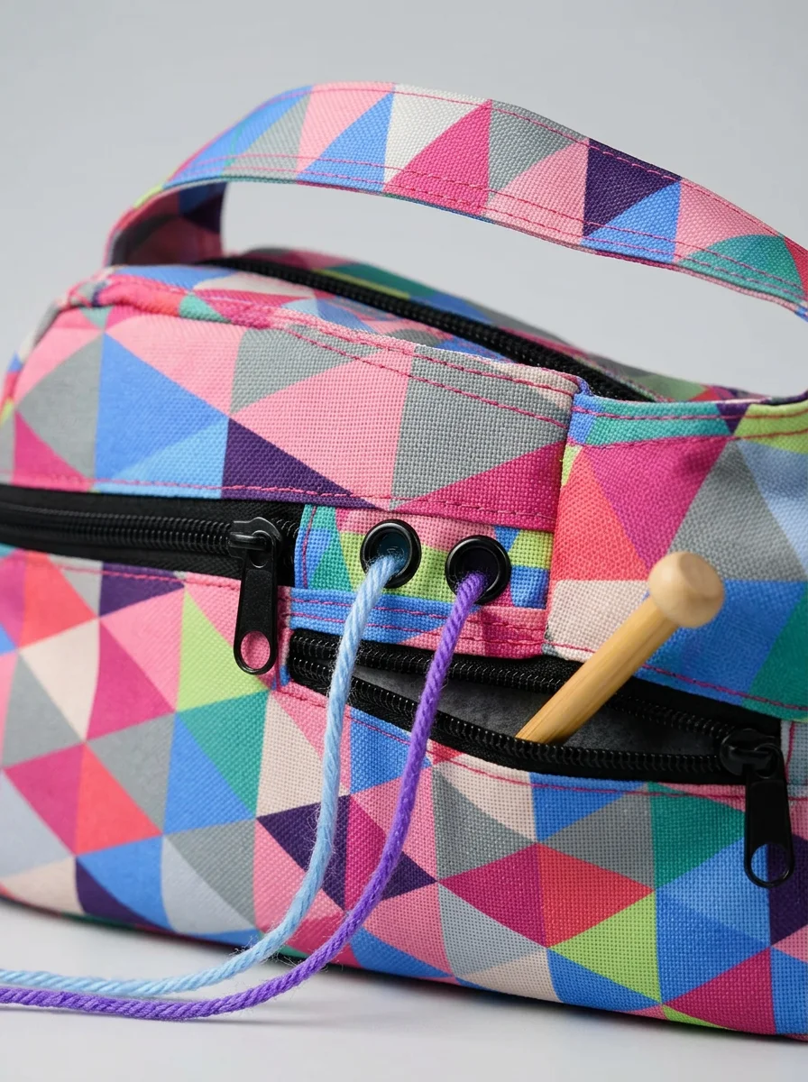 Sac à tricot nylon compact femme moderne - Vue 9 - Sac à tricot