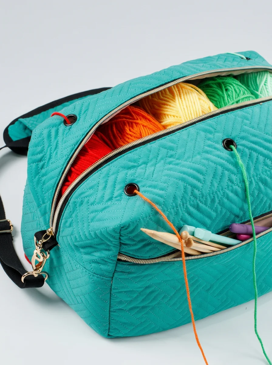 Sac à tricot résistant quotidien bandoulière - Vue 6 - Sac à tricot
