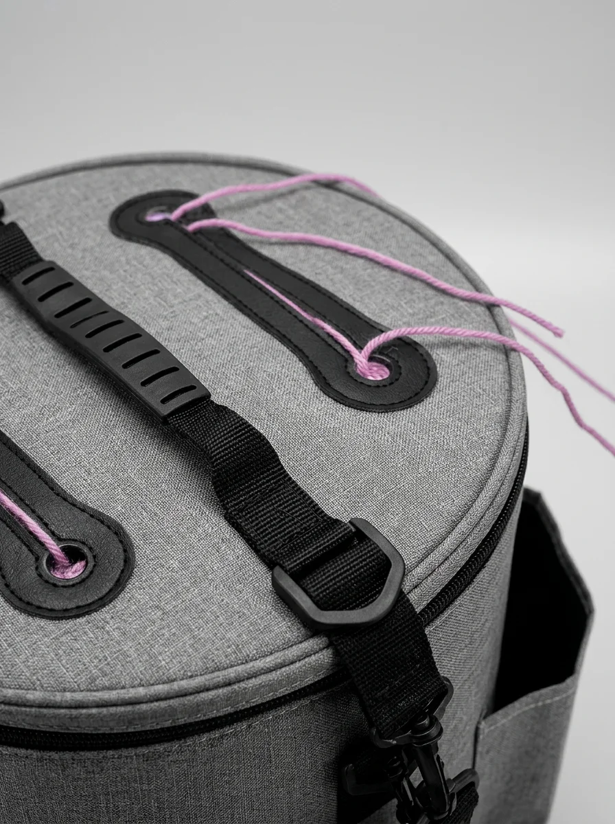 Sac à tricot toile grande capacité bandoulière pratique - Vue 7 - Sac à tricot