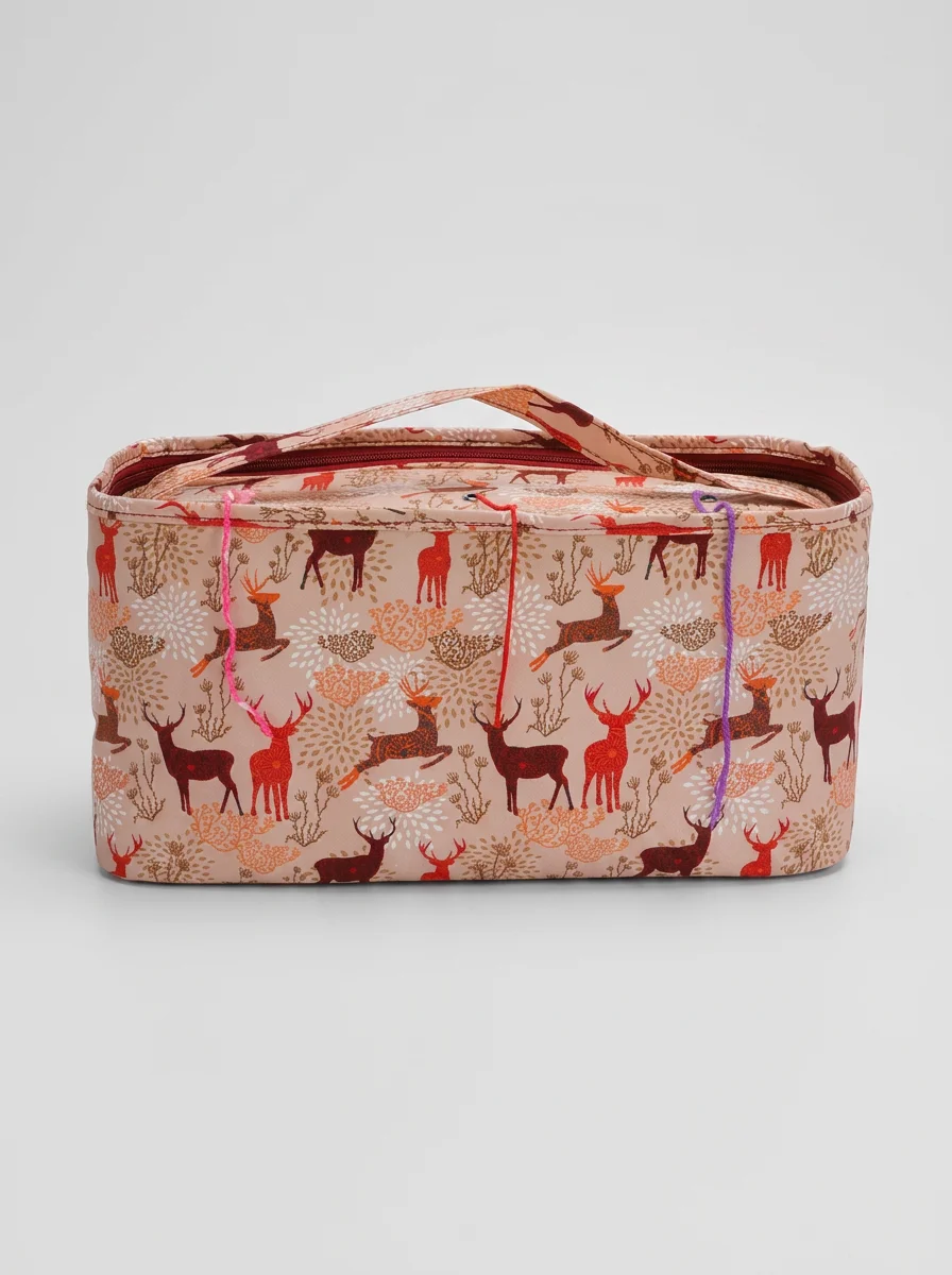 Sac à tricot toile grande capacité organisateur transport - Vue 12 - Sac à tricot