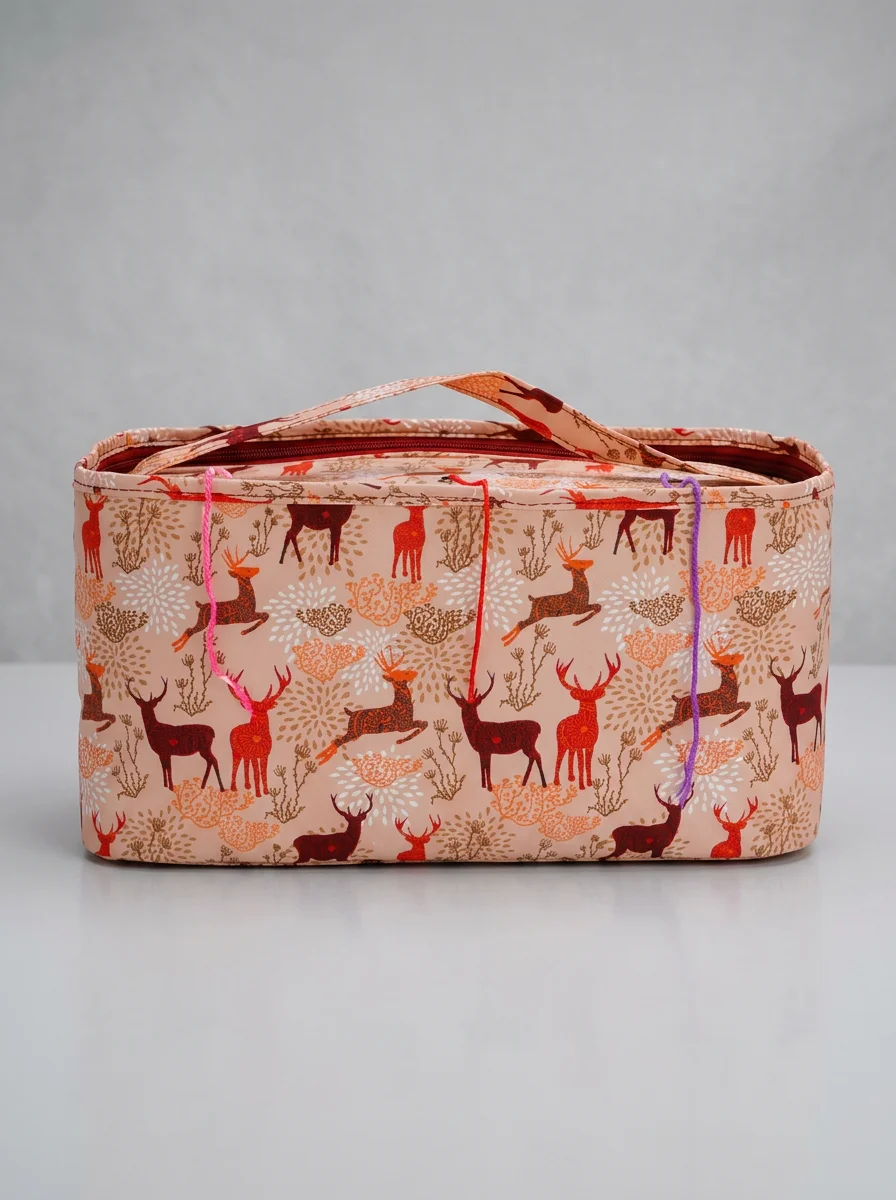 Sac à tricot toile grande capacité organisateur transport - Vue 7 - Sac à tricot