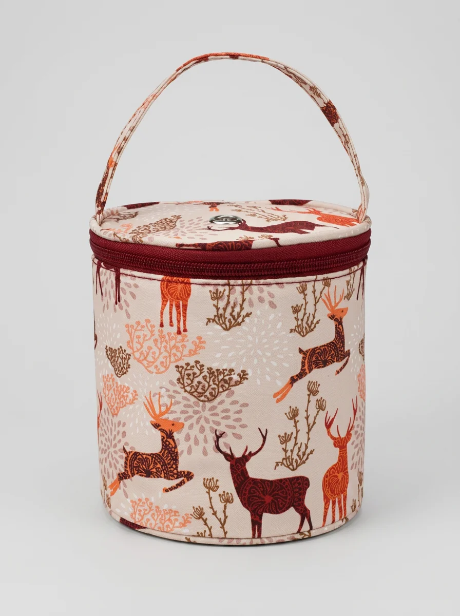 Sac à tricot toile imperméable compact nomade débutant - Vue 12 - Sac à tricot