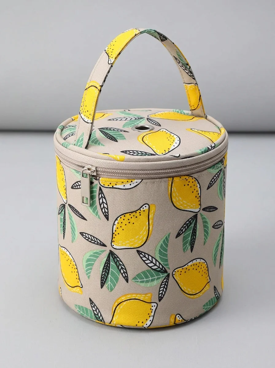 Sac à tricot toile imperméable compact nomade débutant - Vue 2 - Sac à tricot