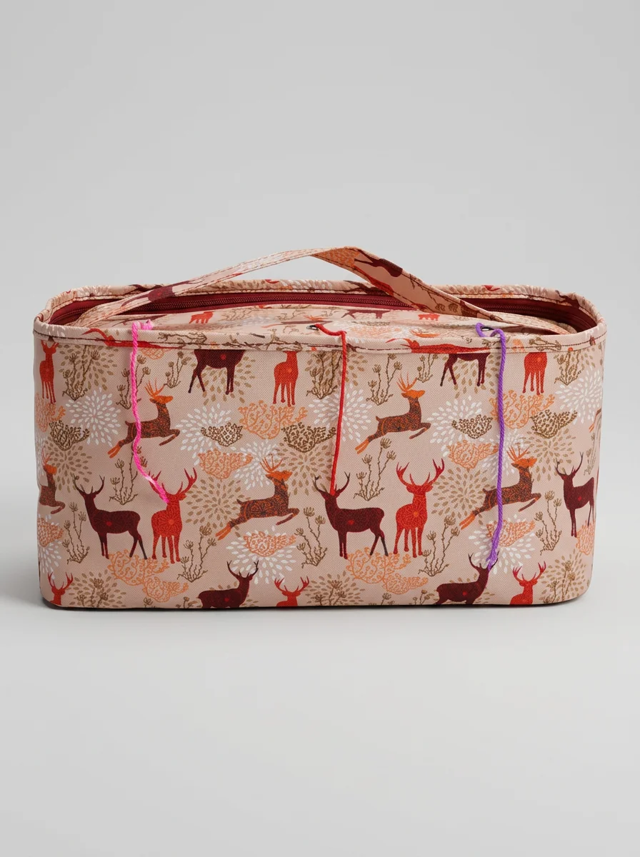 Sac à tricot toile oxford spacieux accessoires couture - Vue 11 - Sac à tricot