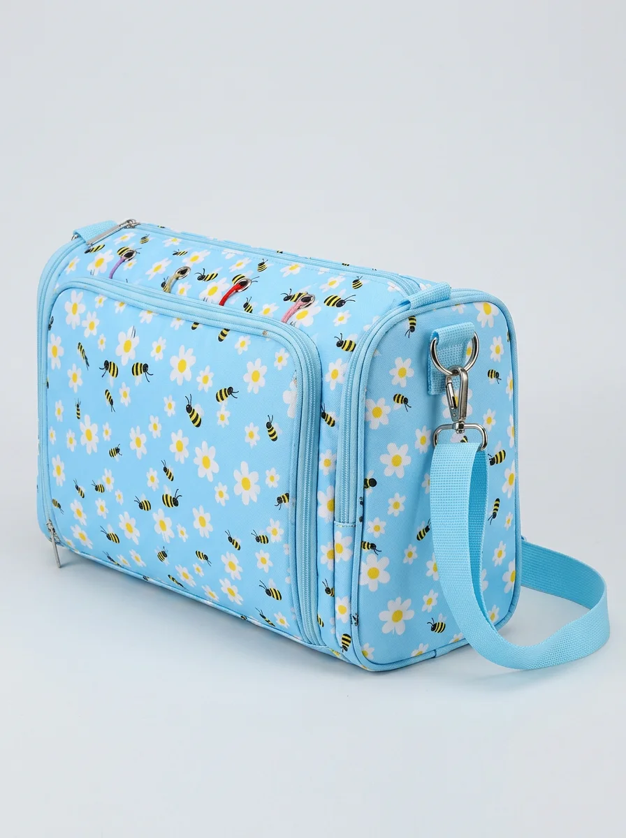Sac à tricot toile oxford voyage multipoche - Vue 2 - Sac à tricot